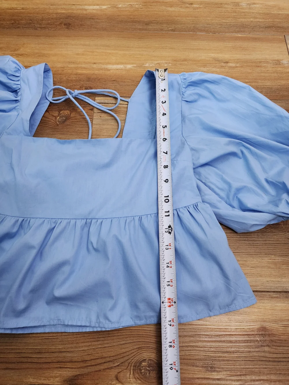Abercrombie & Fitch Puff Sleeve Top Women's S Blue